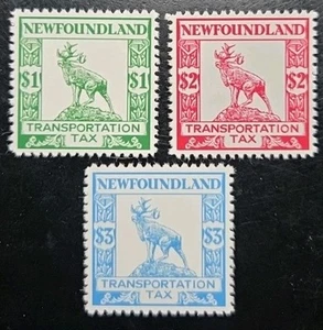 Newfoundland Stamps #TT1-TT3 1927 Transportation Tax Replica Set Canada - Picture 1 of 2