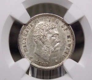 1883 Kingdom of HAWAII Silver Dime 10c NGC MS62 #012 Unc Uncirculated ECC&C, Inc - Picture 1 of 5