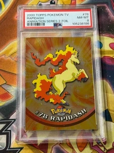 2000 TOPPS POKEMON TV ANIMATION SERIES 2 FOIL RAPIDASH PSA 8 - Picture 1 of 2