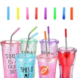 8 Pcs Eco- Silicone Sleeve Tips for Glass Mouthpieces - Picture 1 of 11