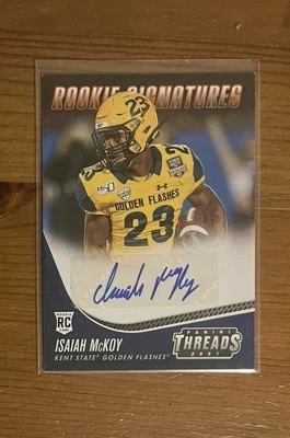 Isaiah McKoy RC AUTO 2021 Panini Chronicles Draft Picks Threads Rookie #TS-IMC - Image 1 of 2