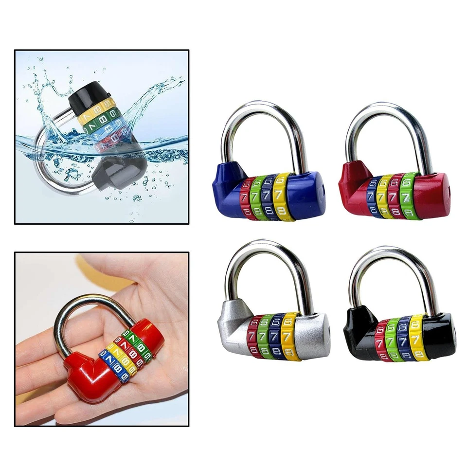 4 Digit Combination Padlock Password Padlock Well Protection Lock Metal Lock for - Image 1 of 1