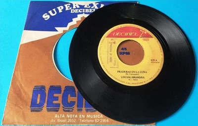 LOS SALAMANDRA "Praderas en la luna" PERUVIAN PSYCH CUMBIA, CUMBIA BEAT, 7" (VG+ - Image 1 of 4