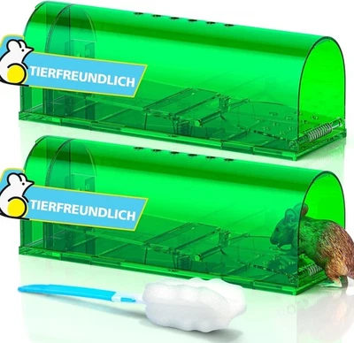 TAKRINK Mausefalle Lebend 2 Set lebendfalle Maus Tierfreundliche Lebendfalle für - Bild 1 von 4