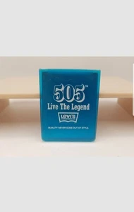 Vintage Levi's 505 Jeans Promo Pocket Travel Mirror Blue LIVE THE LEGEND - Picture 1 of 7