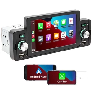 5" 1 Din Pantalla táctil Radio Estéreo para coche Apple carplay Android auto BT - Imagen 1 de 16