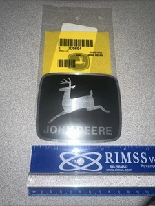 New John Deere Black & Silver Logo Decal JD 5604 - Picture 1 of 4