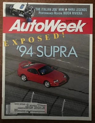 AutoWeek magazine - December 14, 1992 - Supra, Italian Job Mini, Buick Riviera - Image 1 of 4