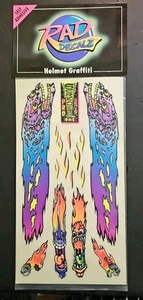 Rad Decalz Helmet Graffiti Screamers 2 Self Adhesive Stickers NOS VTG - Bild 1 von 2