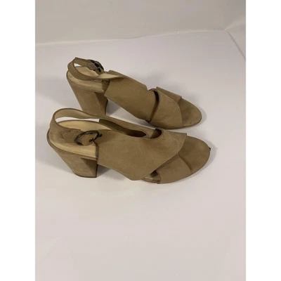 Zapatos Paul Green Para Mujer Talla 7 Gamuza Tacón Grueso Sandalias Hebilla Eslinga Foto 1 de 4