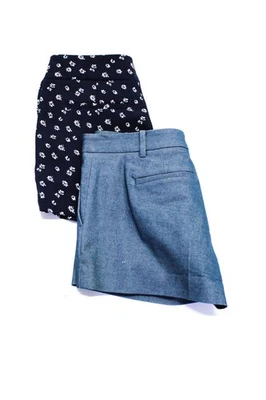 Mini Pantalones Cortos Michael Michael Kors Mujer Azul Marino Estampado Cordón Talla 0 2 Lote 2 Foto 1 de 3