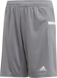 Adidas Boys Medium Team 19 Knit Shorts Grey White Basketball DX7300 NWT - Picture 1 of 4