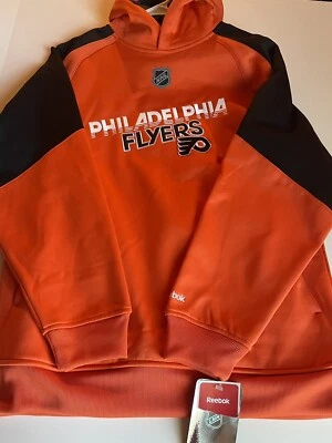 Boys XL Reebok Philadelphia Flyers hoodie orange and black NWT - Image 1 of 3