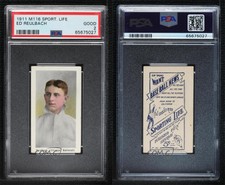 1910-11 Sporting Life - M116 M116 Blue Back Ed Reulbach PSA 2