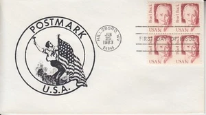 1983 #1848 5c PEARL BUCK FDC POSTMARK CACHET #3 OF ONLY 6 MADE UA! GEM! - Picture 1 of 2
