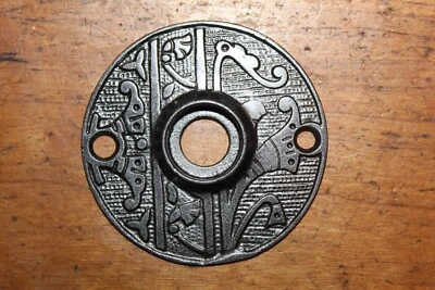 Victorian Ornate铸铁门把手玫瑰花火柴阅读B-12001 EE-92 DS — 第 1/4 张图片