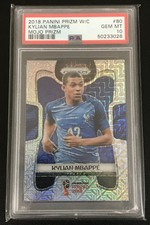 2018 Prizm World Cup Soccer MOJO Prizm #80 KYLIAN MBAPPE RC PSA 10 Rookie