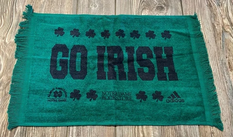 Brand New Notre Dame Fighting Irish Small Dark Green Logo Utility Towel Cover