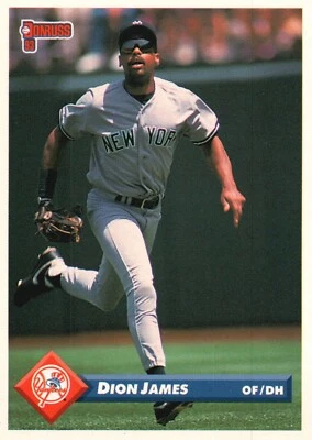 DONRUSS 93 1992 BASEBALL CARD SERIES 2 #735 DION JAMES YANKEES - Image 1 of 2