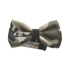 PAPILLON FANTASIA MIMETICA CAMOUFLAGE BEIGE VERDE TORTORA MADE IN ITALY - Picture 1 of 9