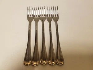 Vintage? F B Rogers Stainless Steel Shrimp Forks 5 Pcs - Picture 1 of 7