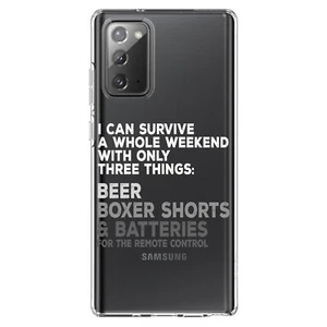 Clear Case for Galaxy Note Can Survive with Only Beer Boxers Batteries - Picture 1 of 7