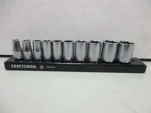 Craftsman V Series 1/4" Dr. 6 Pt SAE Socket Set- Magnetic Rail CMMT17300V - Picture 1 of 8
