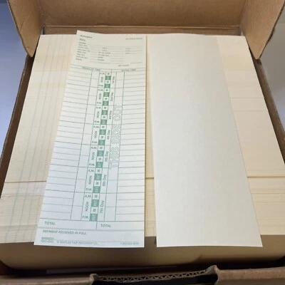 (1000 Ct) Simplex 1950-9302 Time Clock Cards (Cream Color w/Green Lettering) - Image 1 of 4