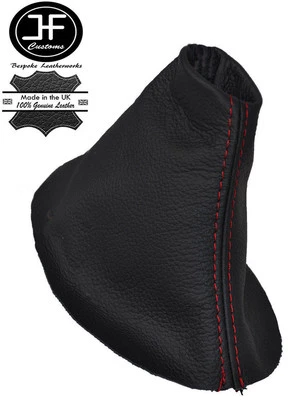 BOTA DE ENGRANAJE MANUAL DE CUERO CON COSTURA ROJA PARA VOLVO S80 MK2 2006-2016 Foto 1 de 3