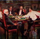 1907 jeu de poker art du vieil homme individed dos carte postale