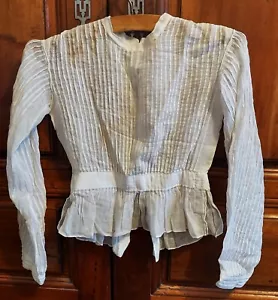 Corsage voile de coton petits plis époque XIXème - Imagen 1 de 9