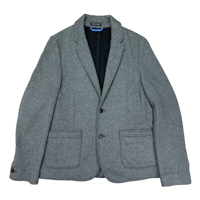 611 Saks Fifth Avenue Mens Wool Blend Jacket Cardigan Heavy Gray Medium 42R - Image 1 of 4