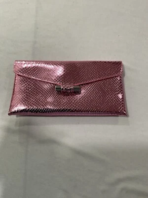 Bolso de Mano Stuart Weitzman Danika En Cerúleo Rosa Claro Serpiente Metálico $425 Foto 1 de 4