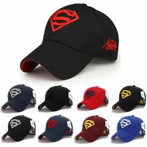 Men Boy Superman Baseball Cap Sports Trucker Adjustable Snapback Peaked Sun Hat- - Picture 1 of 20