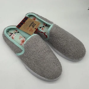 Dearfoams Women's Micro Curly Pile memory Clog Slipper  in sleet grey size 9 NEW - Picture 1 of 5