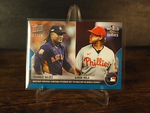 Framber Valdez Aaron Nola 2022 MLB Topps Now WSM-11 WS Blue Parallel 12/49 - Picture 1 of 2