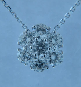 Ciondolo da donna con diamanti taglio tondo 2,45 ct - Foto 1 di 3