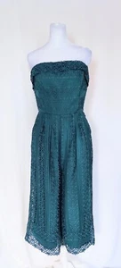 Anthropologie Greylin Stowe Crochet Lace Jumpsuit Size Small Green - Imagen 1 de 9