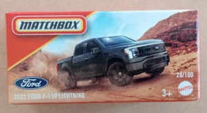 MATCHBOX POWER GRABS 2022 FORD F-150 LIGHTNING (BLACK) 28/100 - Picture 1 of 2