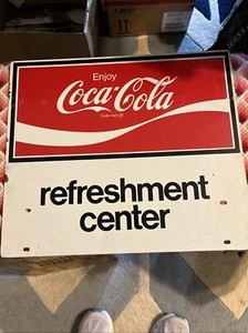 Vintage Coca Cola Werbeschild Metall Coke Original 18x15 - Bild 1 von 8