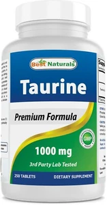 Best Naturals Taurine 1000 mg 250 Tablets - Picture 1 of 7