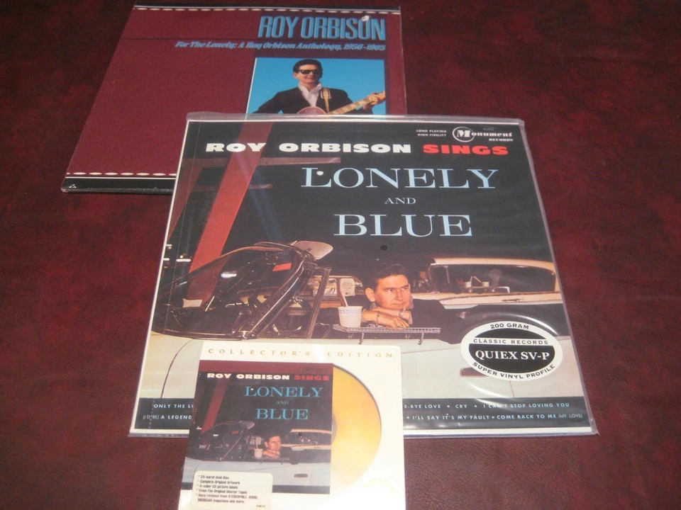 ROY ORBISON VERIFIED LONELY & BLUE 24 KARAT CBS GOLD CD + 200G MONO LP + HIT SET - Image 1 of 1