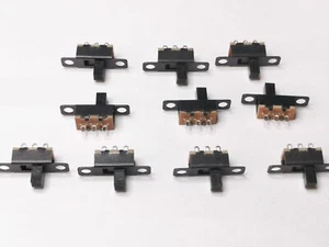 10 Miniatur Schiebeschalter Microschalter 3-Pol Hebel 5 mm Schraubbefestigung - Photo 1/3