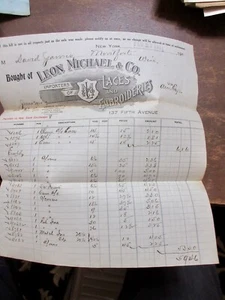 1911 BILLHEAD 137 FIVE AVENUE NEW YORK LACCI E RICAMI UFFICI EUROPEI #3 - Foto 1 di 3