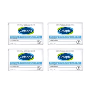 Pack of 4 X Cetaphil Cleansing and Moisturising Syndet Bar, Shea Butter 75 gm - Picture 1 of 8