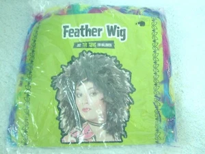 Halloween Mehrfarbige Feder Perücke Neu Im Paket - Bild 1 von 2