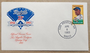 2016 - LA Dodgers/Jackie Robinson 1983 Opening Day 25th Anniv. Envelope Stamp