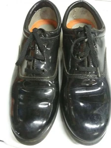 Dinkles Marching Shoes Size Black 9.5 Men's Shiny Lace Up Dress Used - Picture 1 of 2