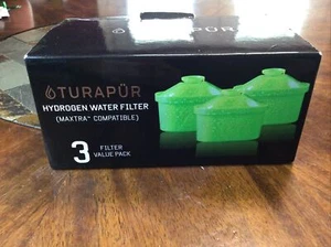 Turapur Hydrogen Water Filter 2-Pack Maxtra Compatible Box Opened Filters Sealed - Picture 1 of 7