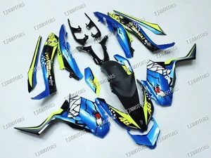 Fit for 17-21 Yamaha XMAX300 Blue Yellow ABS Injection Mold Bodywork Fairing Kit - Picture 1 of 10
